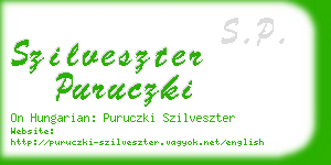 szilveszter puruczki business card